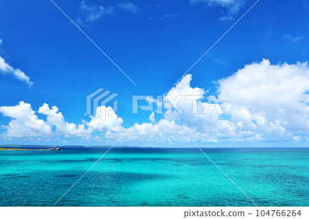 Okinawa Miyakojima Summer blue sky and sea 104766264
