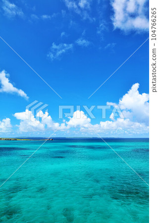 Okinawa Miyakojima Summer blue sky and sea 104766265