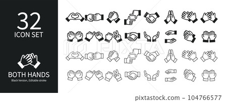 Icon set of various hand signs - Stock Illustration [104766577] - PIXTA