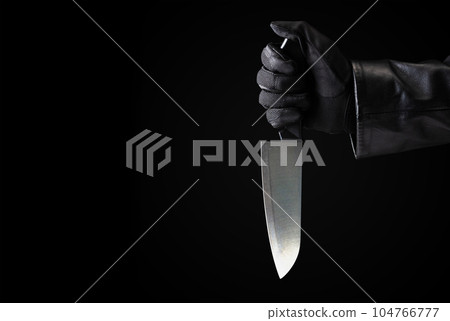 Piercing a knife _ Male hand with a kitchen knife | Killer _ Hitman _ Crime case _ Murderer _ Murderous intent _ Revenge image material Piercing a knife _ Male hand with a kitchen knife | Killer _ Hitman _ Crime case _ Murderer _ Murderous intent _ Revenge image material 104766777