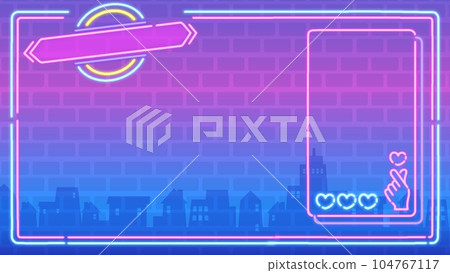 韓國霓虹街頭風格背景素材 104767117