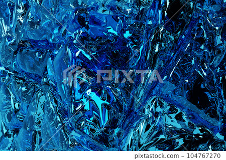 破裂的透明材料的 3D 插圖 104767270