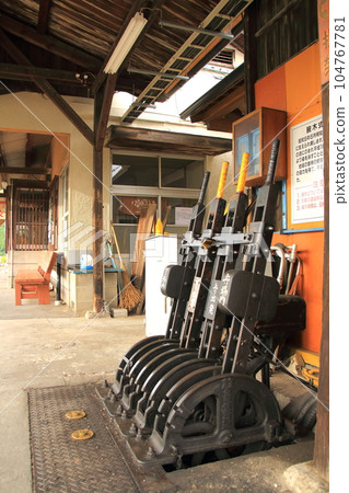 ``Iwamura Station'' on Myochi Railway, a third-sector local line that runs through Gifu Prefecture 104767781