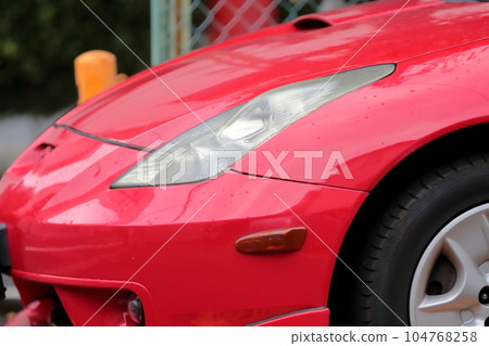 domestic red sports car 104768258