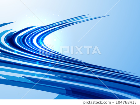 彎曲的藍色波浪背景 104768415