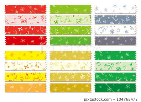 Snowflake pattern and pattern pattern material 6 color set Christmas 104768472