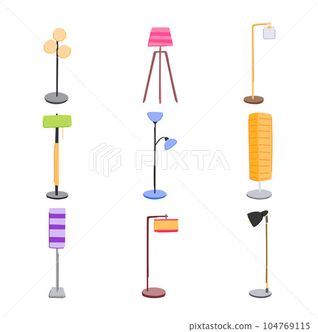 floor lamp set cartoon vector illustration floor lamp set cartoon vector illustration 104769115