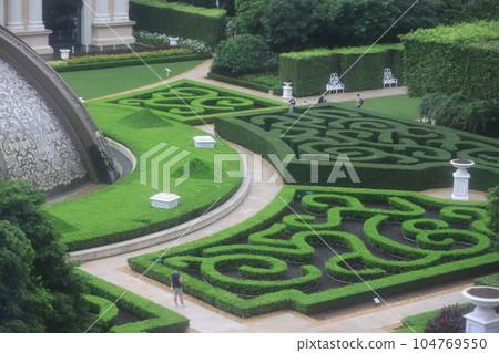 garden of Grand Lisboa Palace in Macau 104769550