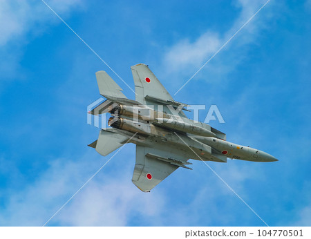 Air Self-Defense Force fighter F-15J circling Air Self-Defense Force fighter F-15J circling 104770501