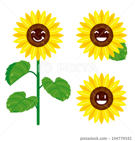 sunflower with face 104770581