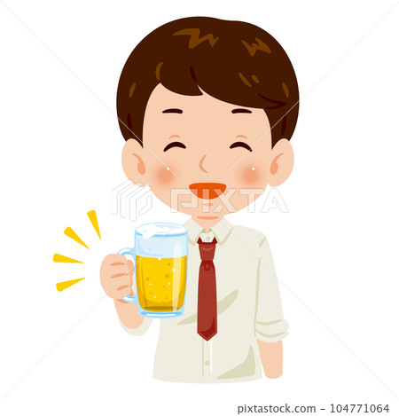 smiling man with beer smiling man with beer 104771064