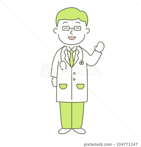 醫生微笑回應的插圖 104771147