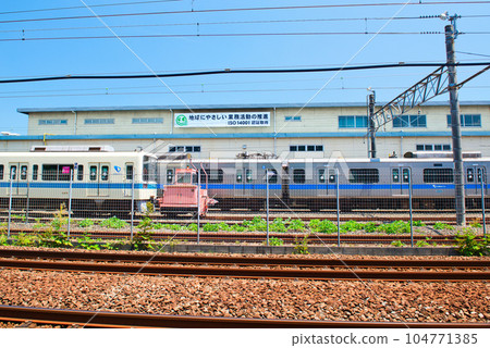 Odakyu Electric Railway Vehicles at the Ono General Depot Scene of the vehicle inspection area Odakyu Electric Railway Vehicles at the Ono General Depot Scene of the vehicle inspection area 104771385