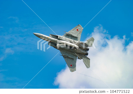 Air Self-Defense Force fighter F-15J in flight Air Self-Defense Force fighter F-15J in flight 104771522