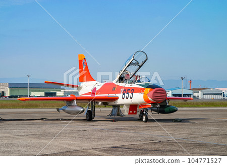A parked T-1B training aircraft of the Air Self-Defense Force A parked T-1B training aircraft of the Air Self-Defense Force 104771527