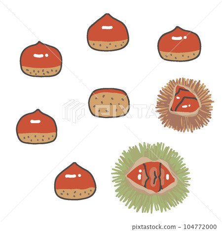 Various chestnut illustrations 104772000