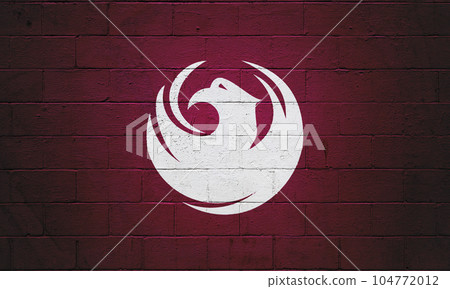 Flag of Phoenix painted on a wall 104772012