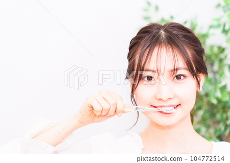 Toothbrushing is the basis of oral care 【 image of dental care 】 Toothbrushing is the basis of oral care 【 image of dental care 】 104772514