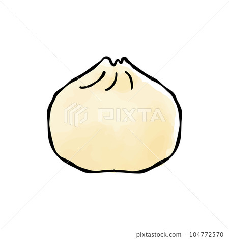 Meat bun watercolor style vector illustration Meat bun watercolor style vector illustration 104772570