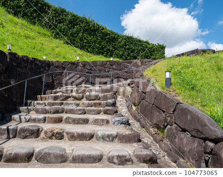 Scenery inside Kakegawa Castle in summer 104773065