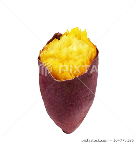 Illustration real of baked sweet potato Illustration real of baked sweet potato 104773186