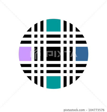 Abstract Geometric Circle Design Element. Vector Art. Abstract Geometric Circle Design Element. Vector Art. 104773576