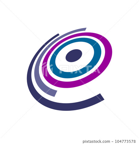 Geometric Rotation Element for Logo Design. Abstract Icon. Vector Art. 104773578