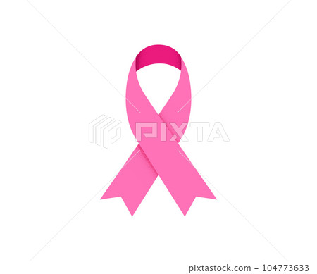 Breast Cancer Awareness Month. Concept design with pink ribbon and flowers  104773633