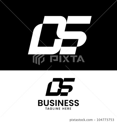 Letter Monogram D S DS SD in Modern Clean Logo 104773753