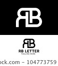 Letter Monogram R B RB BR in Simple Modern Logo 104773759