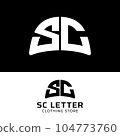 Letter Monogram S C SC CS in Simple Modern Logo 104773760