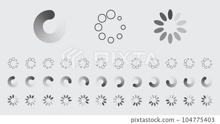 Circular Loading Buffering Icons Vector Set Circular Loading Buffering Icons Vector Set 104775403