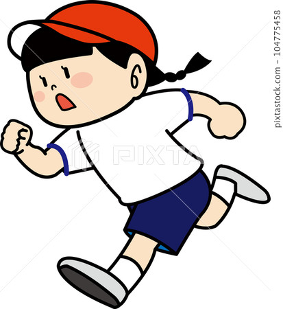 Girl in gym clothes running 04 Girl in gym clothes running 04 104775458