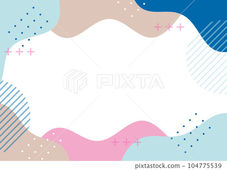 可愛的形狀框架背景 可愛的形狀框架背景 104775539
