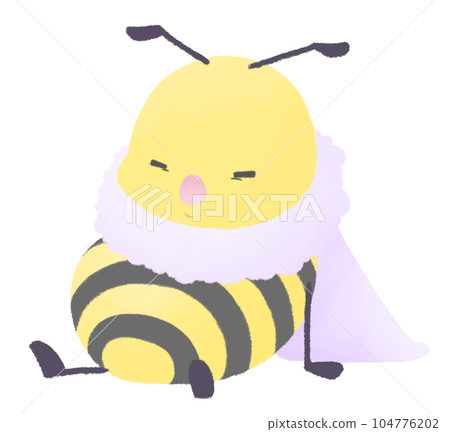 A bee sitting and yawning 104776202