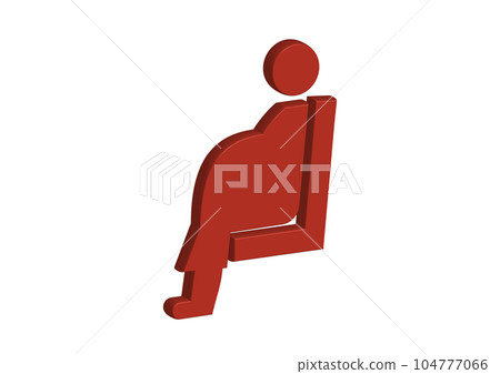 優先座位標記 3D 插圖,顯示坐在優先座位上、面向左側的孕婦的紅色輪廓 優先座位標記 3D 插圖,顯示坐在優先座位上、面向左側的孕婦的紅色輪廓 104777066