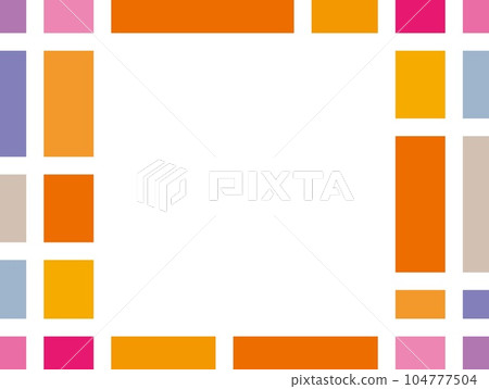 Geometric pattern, white space, square, pastel color 104777504