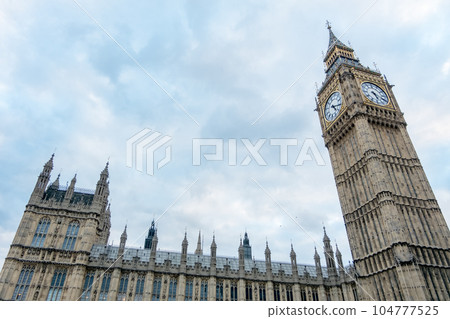 Big Ben, the Great Bell of the Great Clock of Westminster, at the north end of the Palace of Westminster in London, England Big Ben, the Great Bell of the Great Clock of Westminster, at the north end of the Palace of Westminster in London, England 104777525