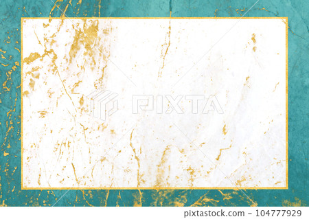 ocean marble rectangle outside and white marble rectangle inside with mineral gold and gold border on surface ocean marble rectangle outside and white marble rectangle inside with mineral gold and gold border on surface 104777929