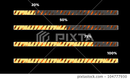 Progress bar animation five pack three color pussy cat theme with numeric text twenty to hundred percent Progress bar animation five pack three color pussy cat theme with numeric text twenty to hundred percent 104777930