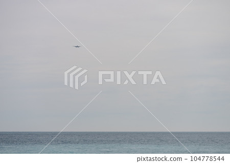 Nice, France - March 8 2023: Emirates Boeing 777 300ER approaching Cote dAzur aiport Nice, France - March 8 2023: Emirates Boeing 777 300ER approaching Cote dAzur aiport 104778544