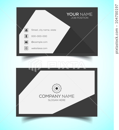Creative and modern corporate business card template 104780197