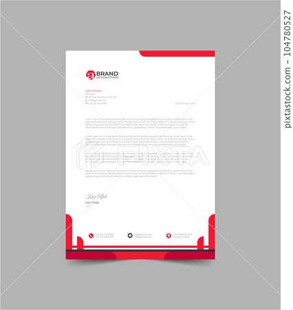 Modern Letterhead Pad Template Design 104780527