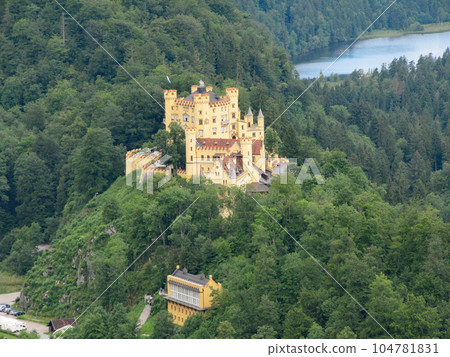 Cute Hohenschwangau Castle, Schwangau, Germany Cute Hohenschwangau Castle, Schwangau, Germany 104781831
