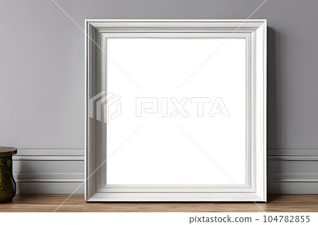 A mockup simple photo frame at the table. 104782855
