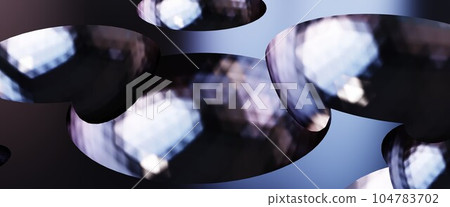 Background image material with floating abstract spheres 104783702