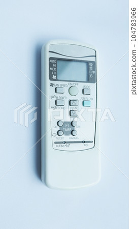 White home air conditioner remote control isolated on white. White home air conditioner remote control isolated on white. 104783966