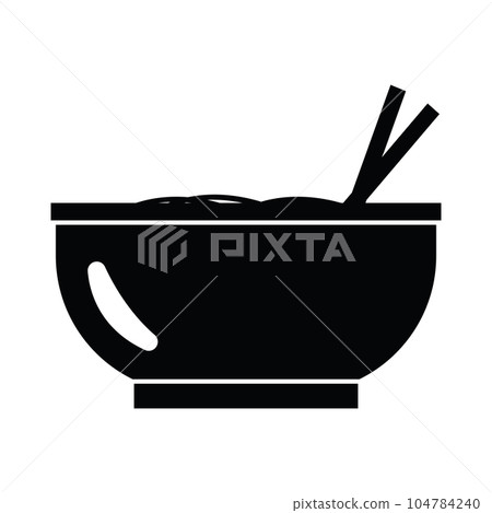 bowl of noodles icon vector 104784240