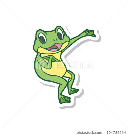 唱歌的青蛙插圖標籤 104784634