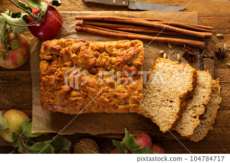 Apple bread rustic style 104784717